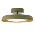 BISAMIYA Modern LED Ceiling Light, Brass Accent 12.6 Inch Semi Flush Mount Ceiling Light, Adjustable Angle Light Fixture, 3000K/Warm White/18W, for Hallway, Entryway, Kitchen