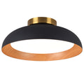 Bargeni Flush Mount Ceiling Light,12.5 inch LED Ceiling Light Fixture,Matte Black with Gold Inside,3000K/Warm White/18W(100w Equiv.),Dimmable Outdoor Lighting Fixtures Ceiling for Bedroom and Hallway